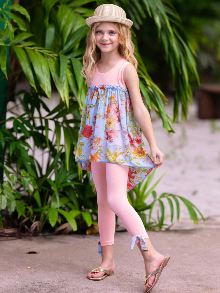 Coral Garden Hi-Lo Tunic and Legging Set