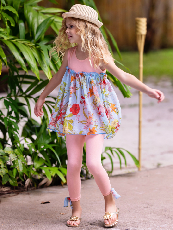 Coral Garden Hi-Lo Tunic and Legging Set