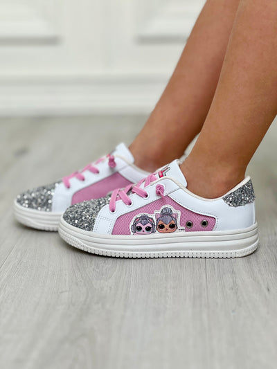 L.O.L. SURPRISE! Kitty Queen And Pet Glitter Sneakers | Mia Belle Girls