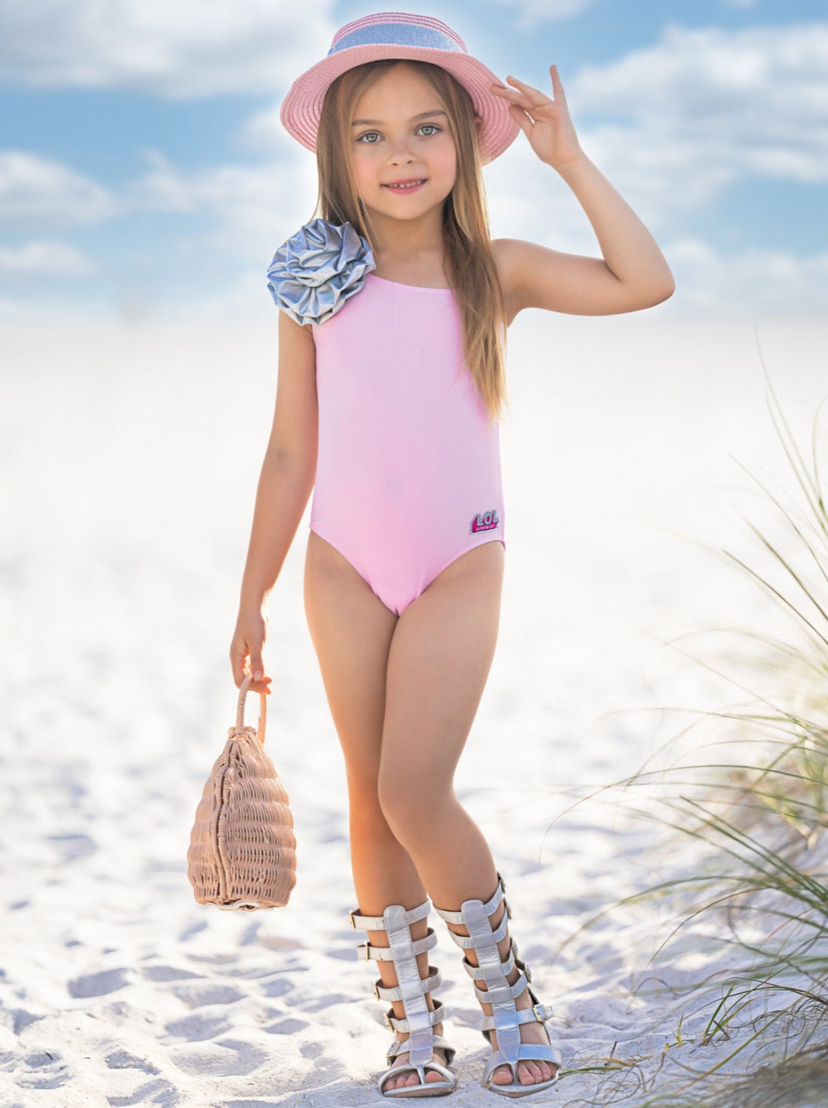 L.O.L. SURPRISE! Kitty Queen One Shoulder Swimsuit | Mia Belle Girls