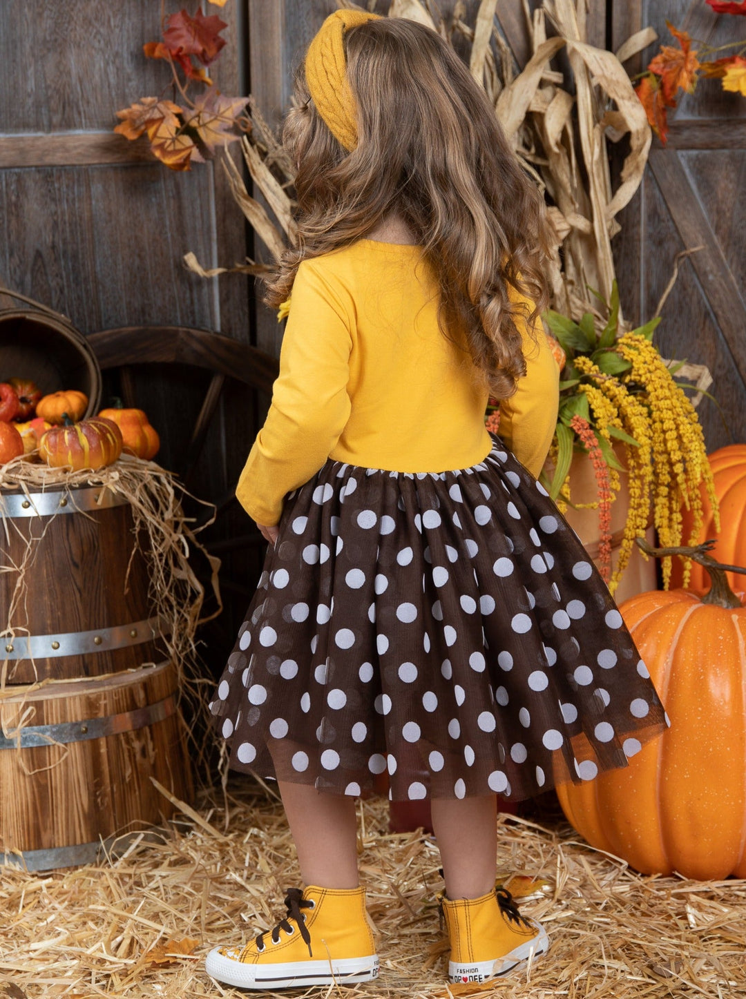 Thankful Turkey Polka Dot Tutu Dress - Mia Belle Girls