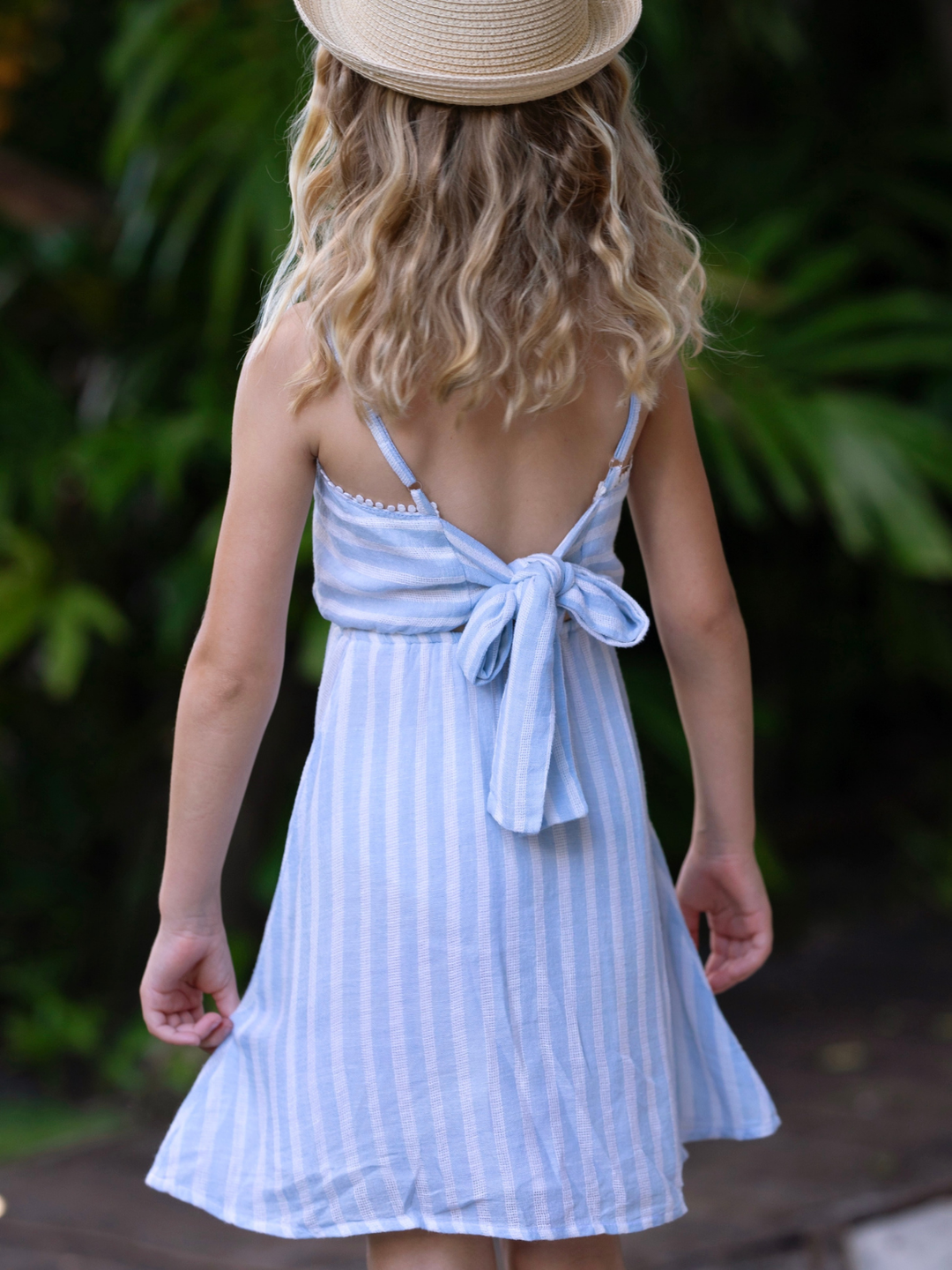Coastal Blue Stripe Cotton Sundress