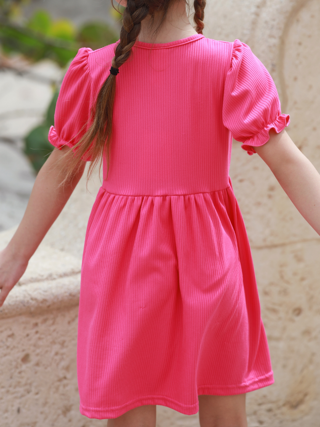 girls basic summer dress pink comfortable clothing