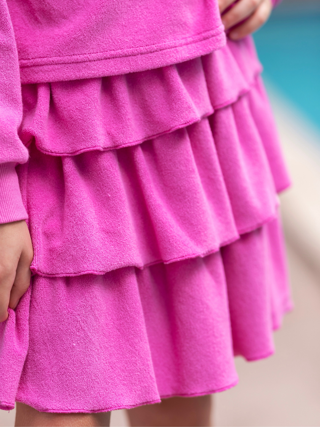 Sweet Sorbet Ruffle Terry Hoodie and Ruffle Skirt Set