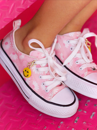 SmileyWorld Pink Canvas Sneakers | Girls Shoes | Mia Belle Girls