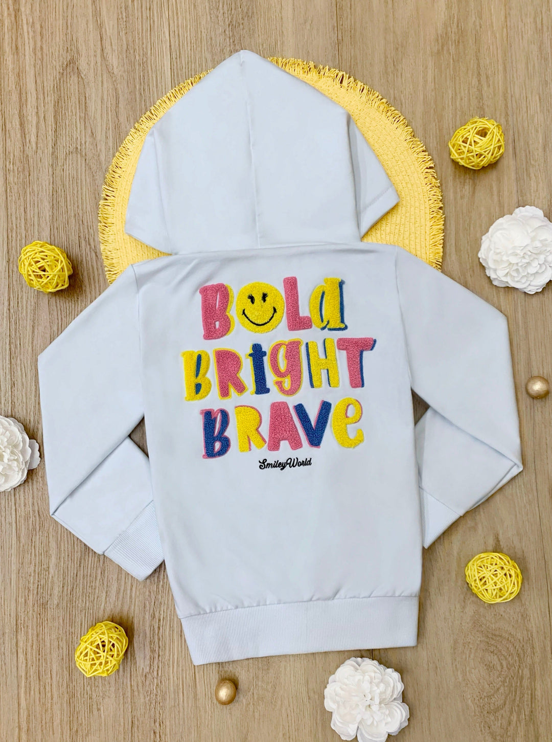 SmileyWorld Bold, Bright, Brave Zip-Up Hoodie