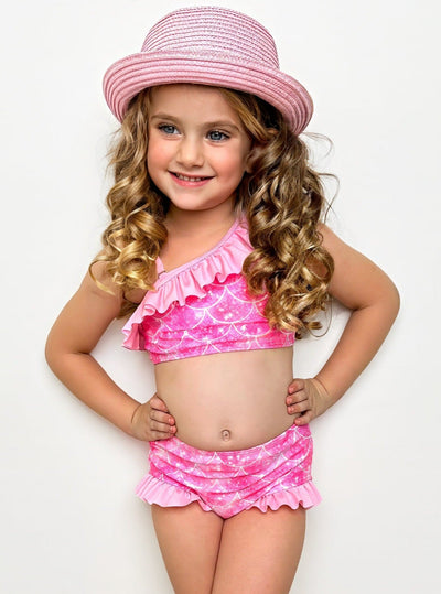 Mia Belle Girls Two-Piece Mermaid Swimsuit | Cute Toddler Swimsuits