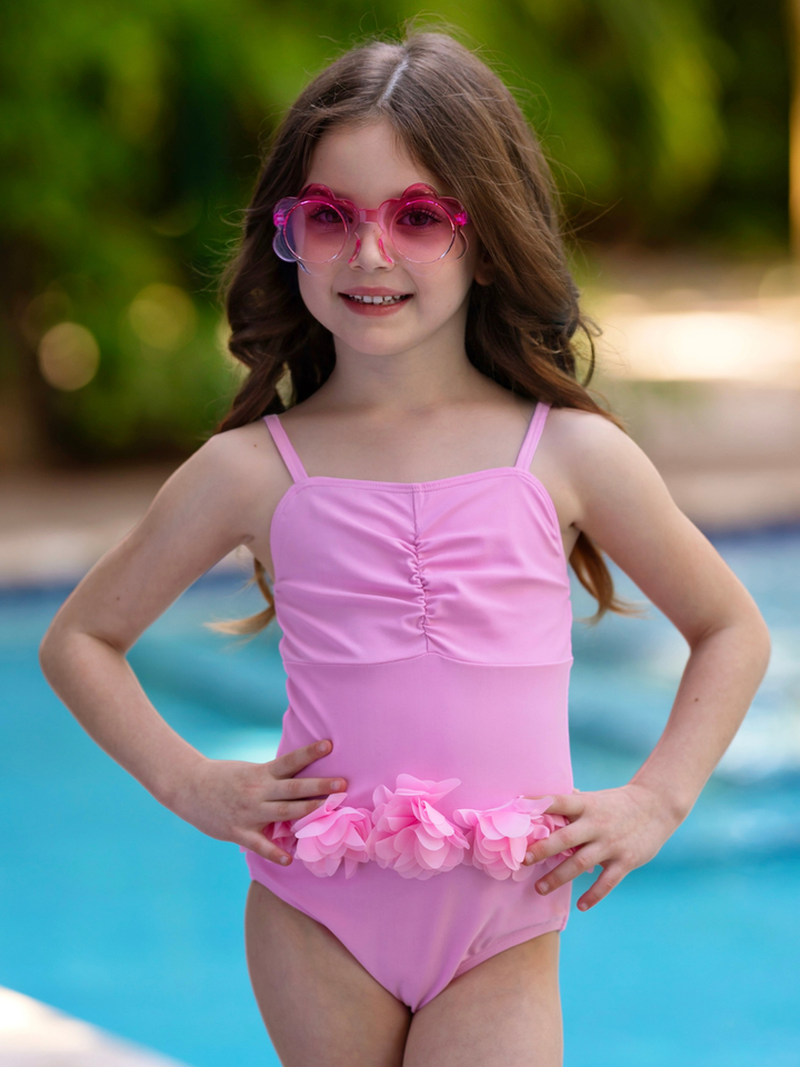 Pink Petal Tutu One-Piece Swimsuit
