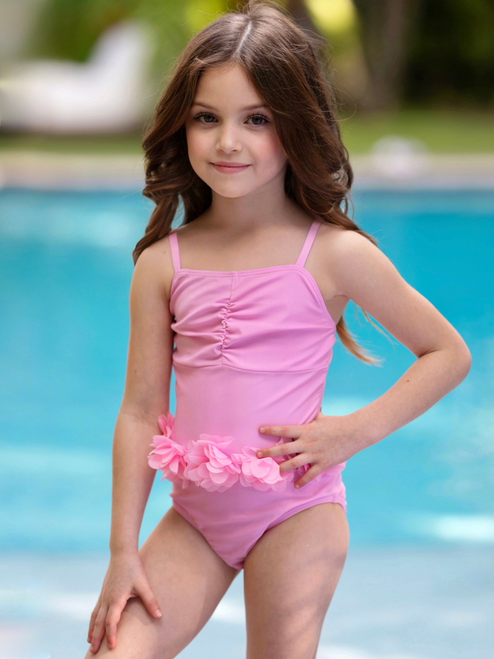 Pink Petal Tutu One-Piece Swimsuit