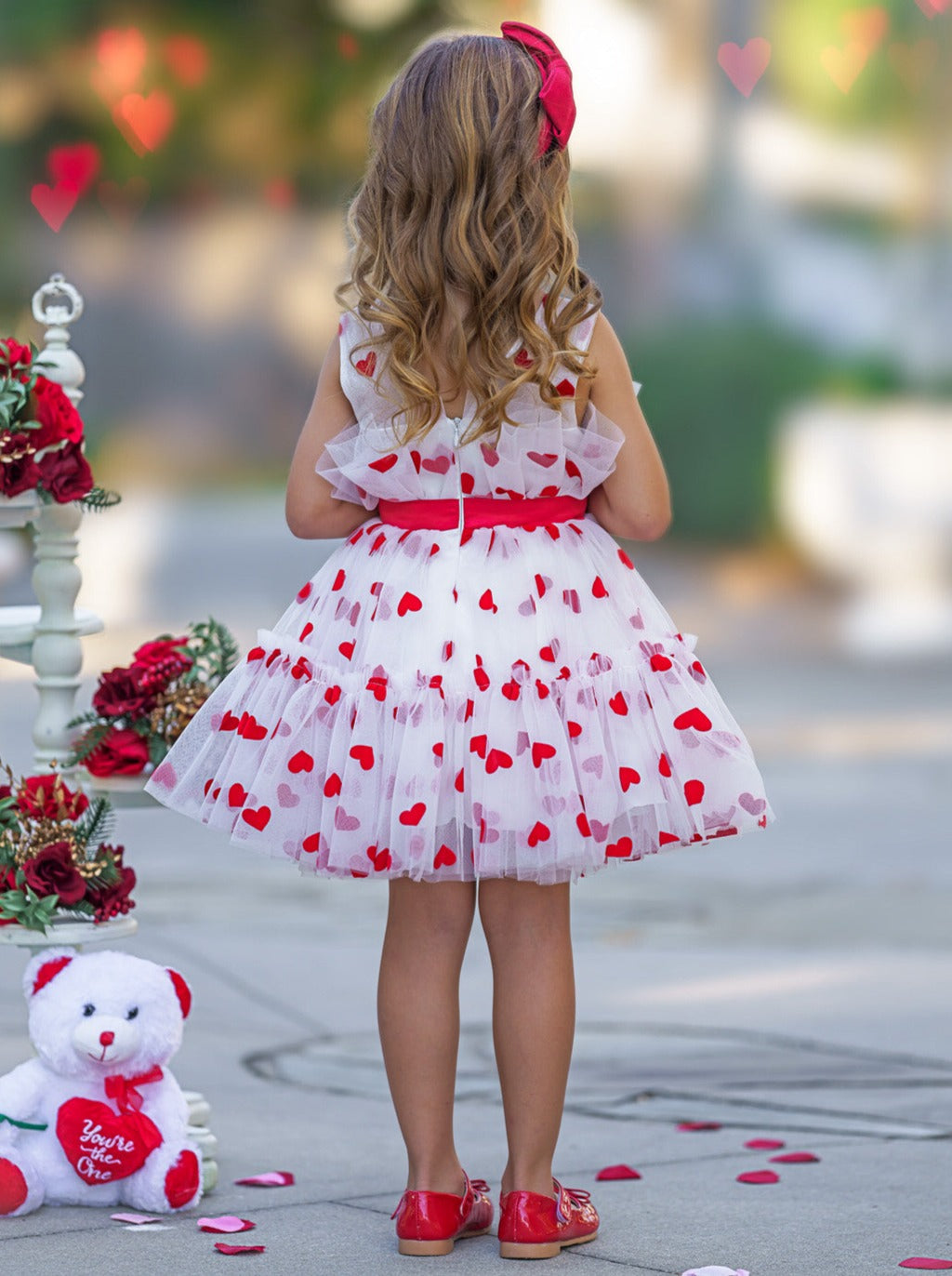 Mia Belle Girls Heart Layered Tulle Dress | Valentine's Day Dresses Mia Belle Girls Heart Layered Tulle Dress | Valentine's Day Dresses