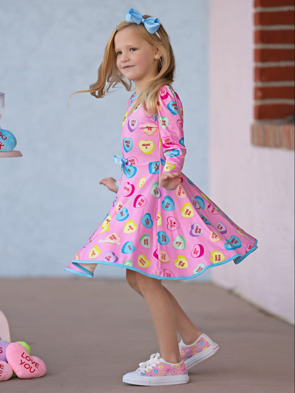 Sweethearts Conversational Hearts Darling Valentine Dress Mia Belle Girls Sweethearts Conversational Hearts Darling Valentine Dress Mia Belle Girls
