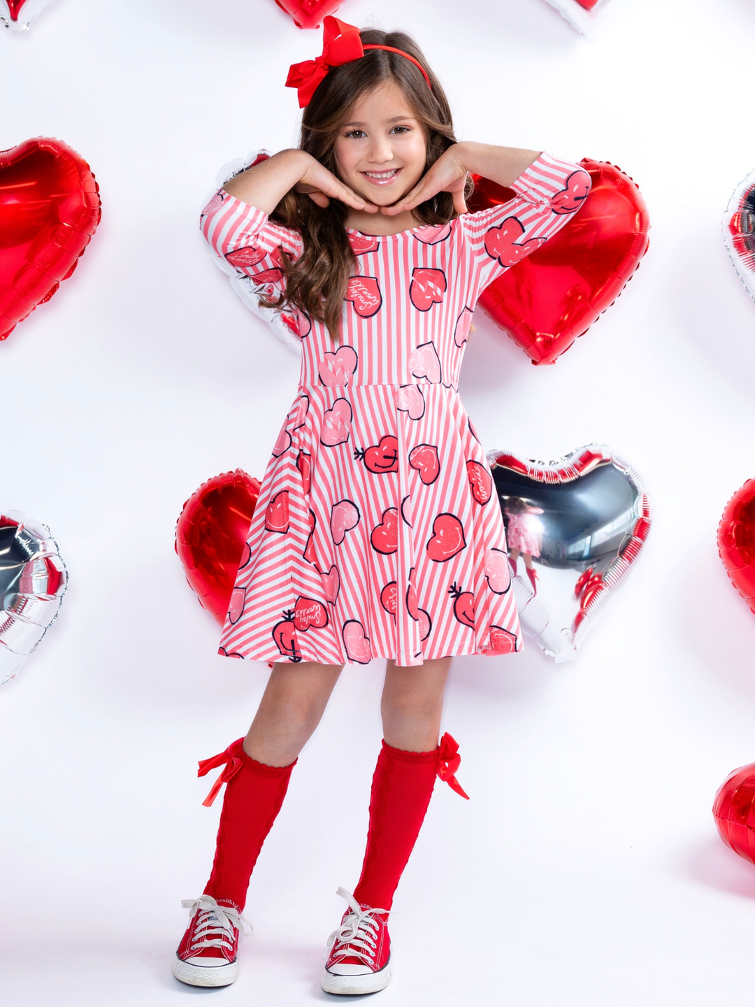 SmileyWorld Love Stamped Skater Dress