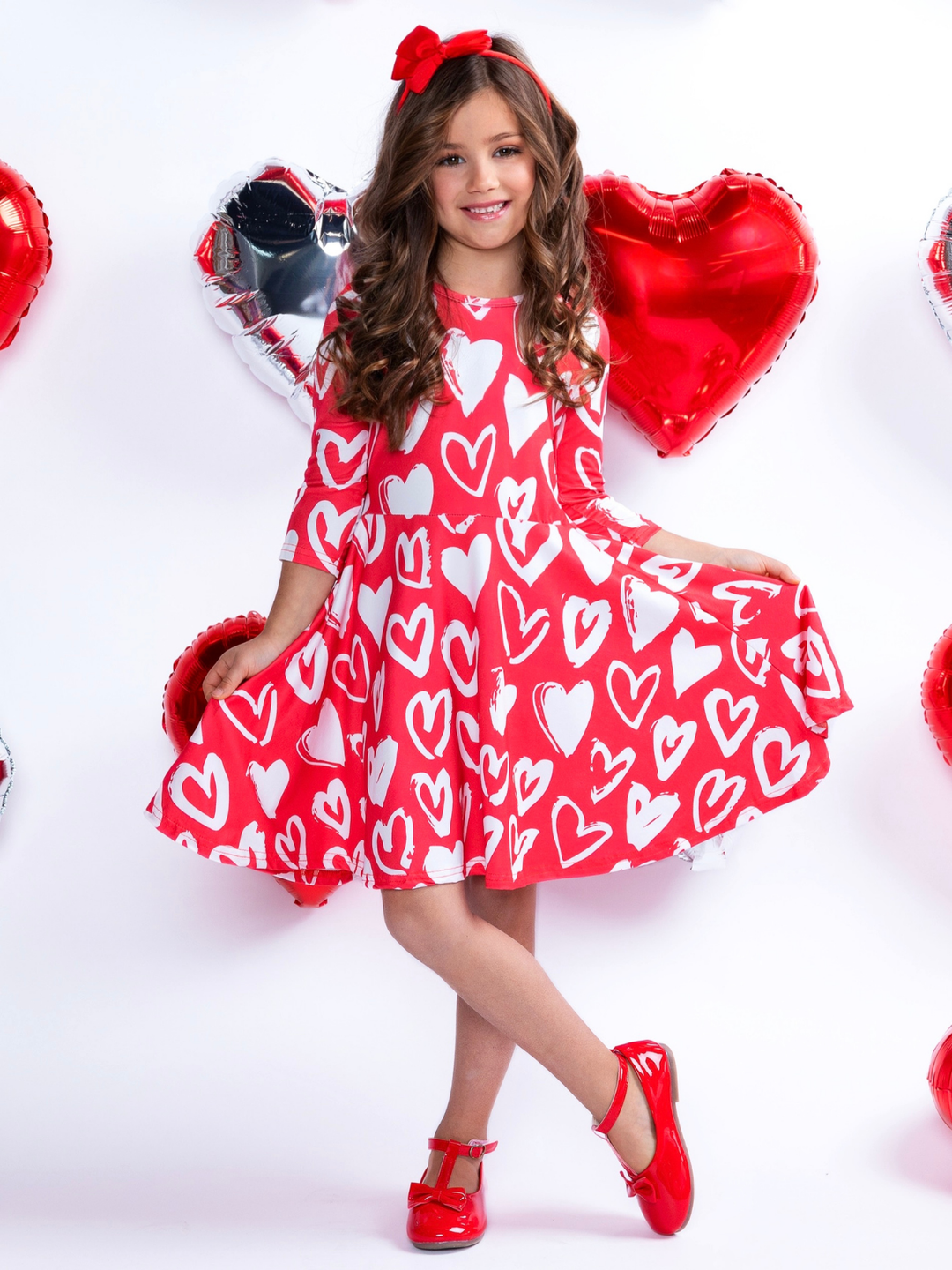 Radiant Heart Twirly Long Sleeve Skater Dress