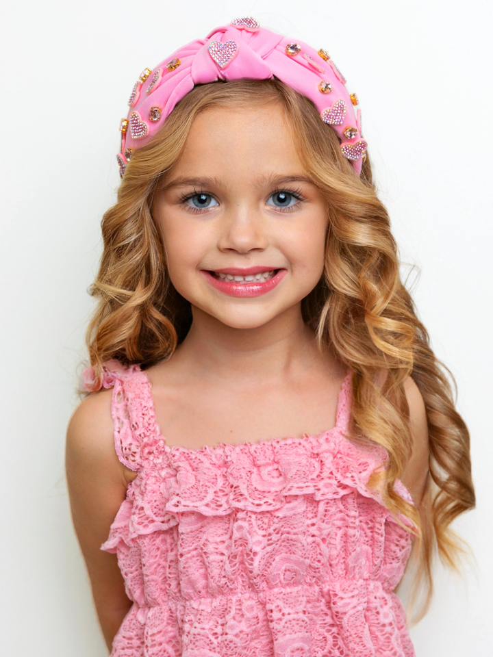 Sweet Sparkle Pink Heart Headband