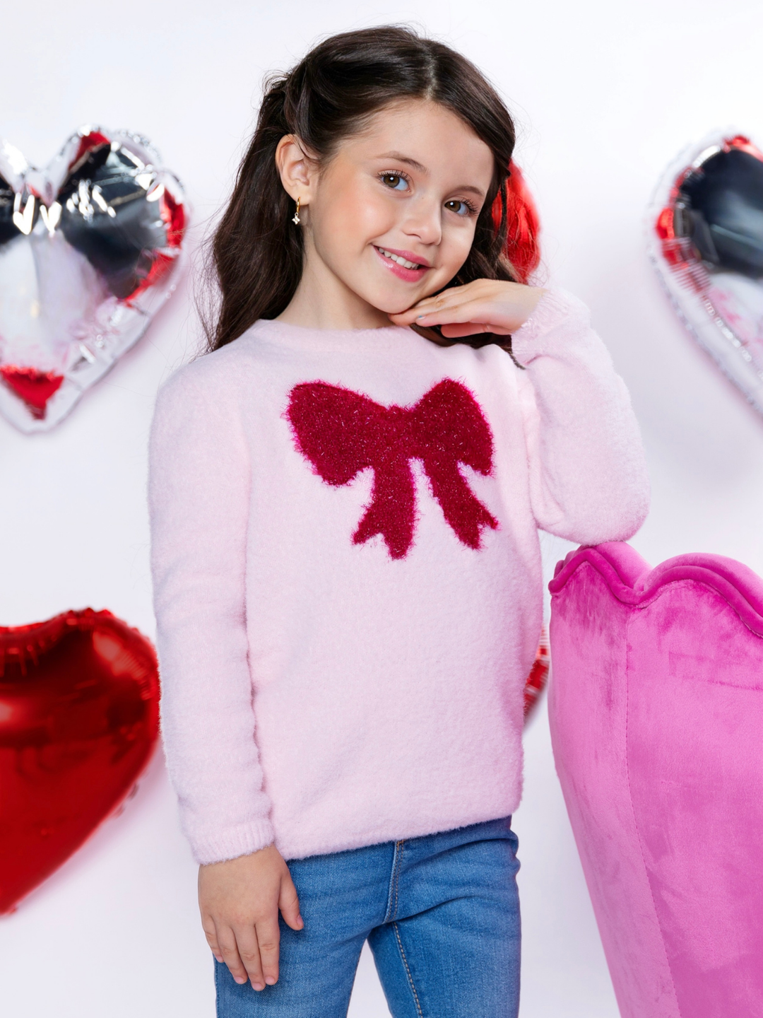 Sweet Bow Pink Cozy Sweater