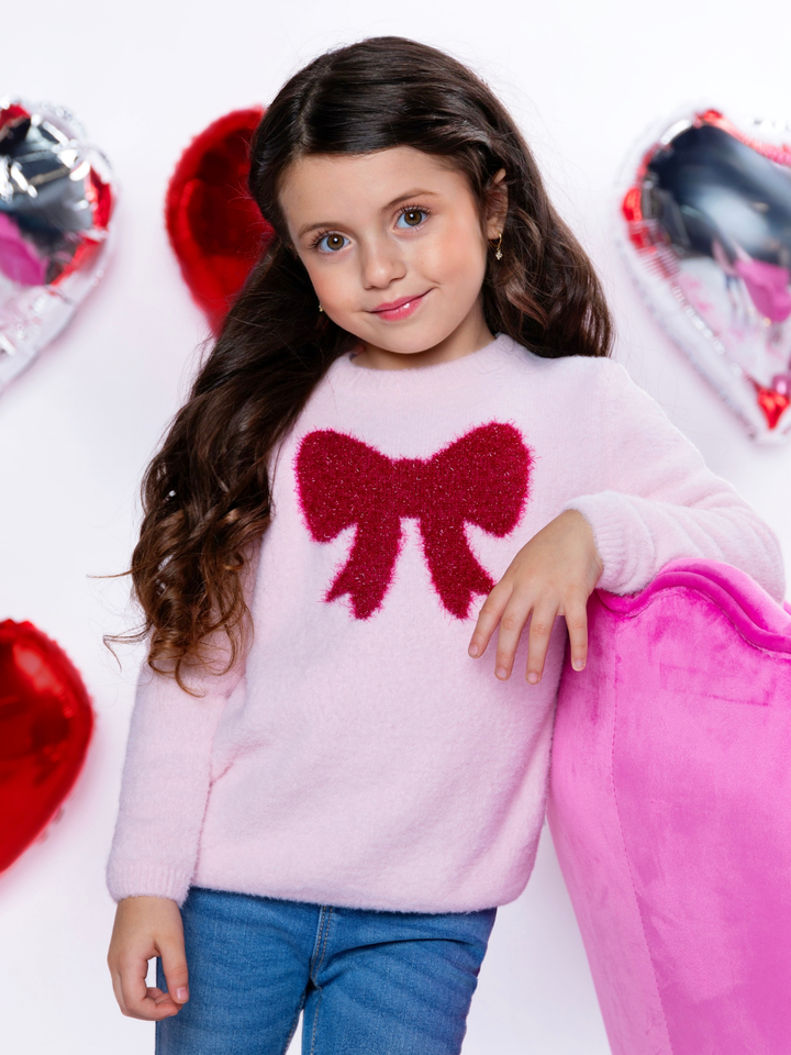Sweet Bow Pink Cozy Sweater
