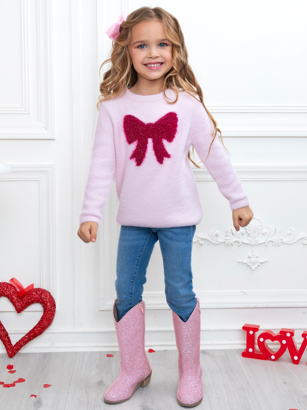 Sweet Bow Pink Cozy Sweater