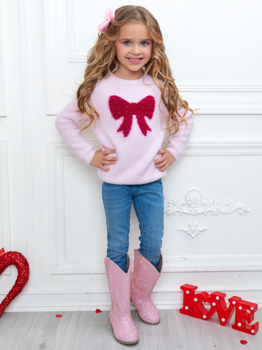 Sweet Bow Pink Cozy Sweater