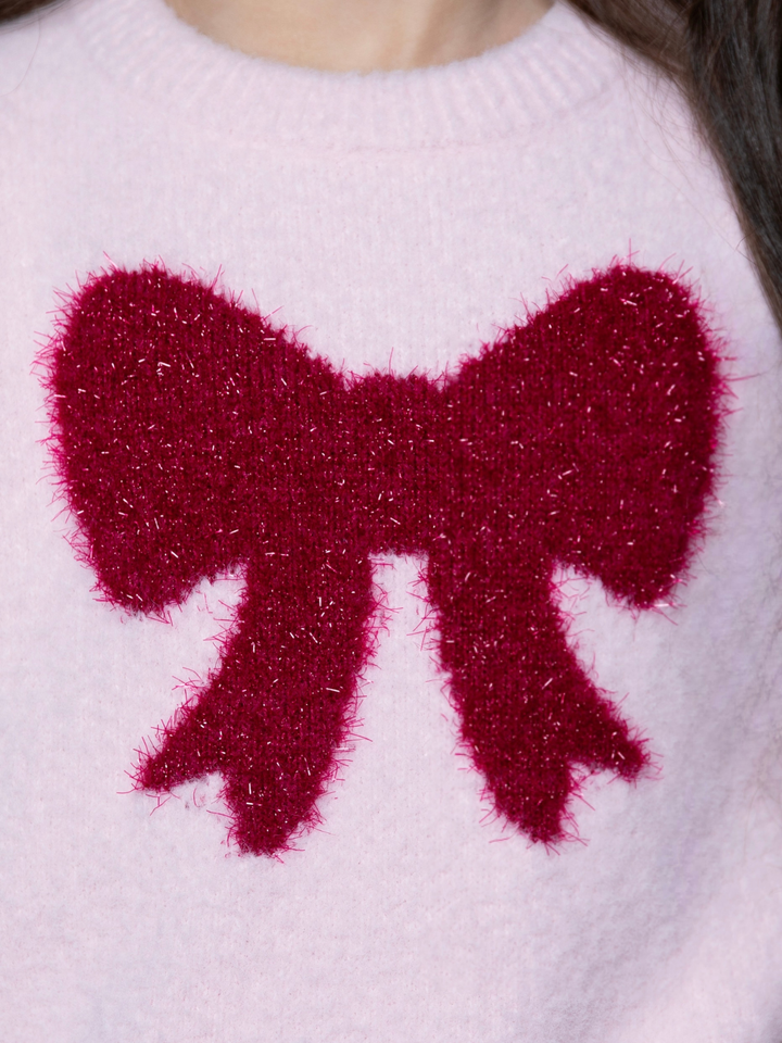 Sweet Bow Pink Cozy Sweater