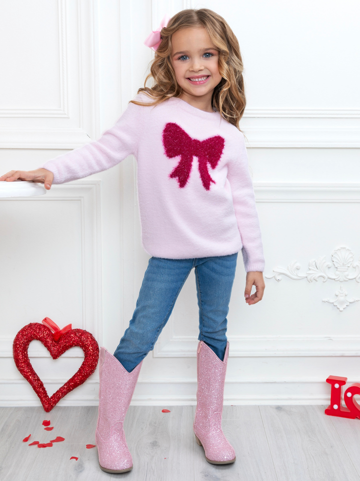 Sweet Bow Pink Cozy Sweater
