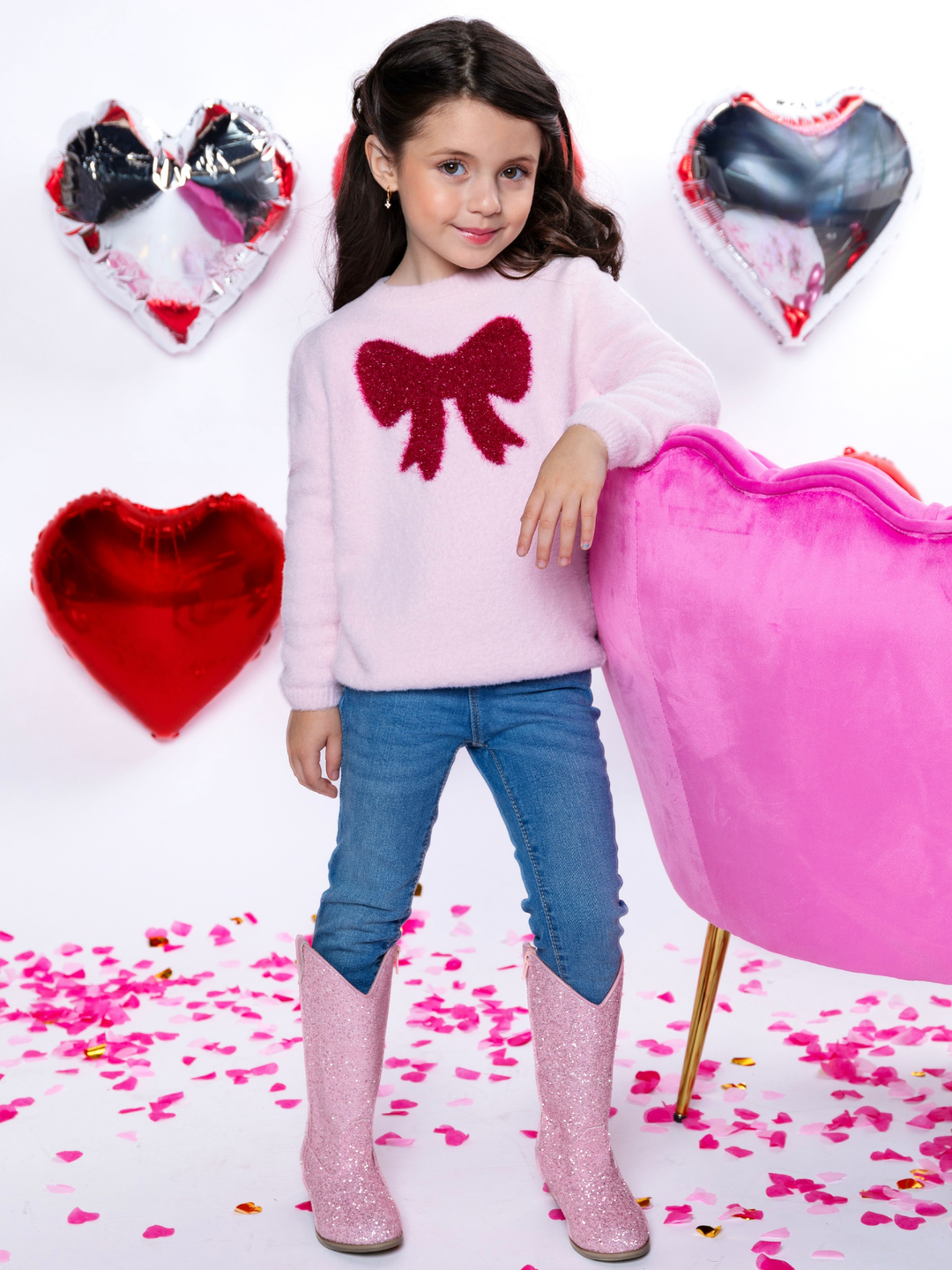 Sweet Bow Pink Cozy Sweater