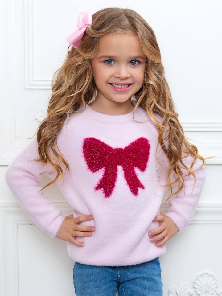 Sweet Bow Pink Cozy Sweater