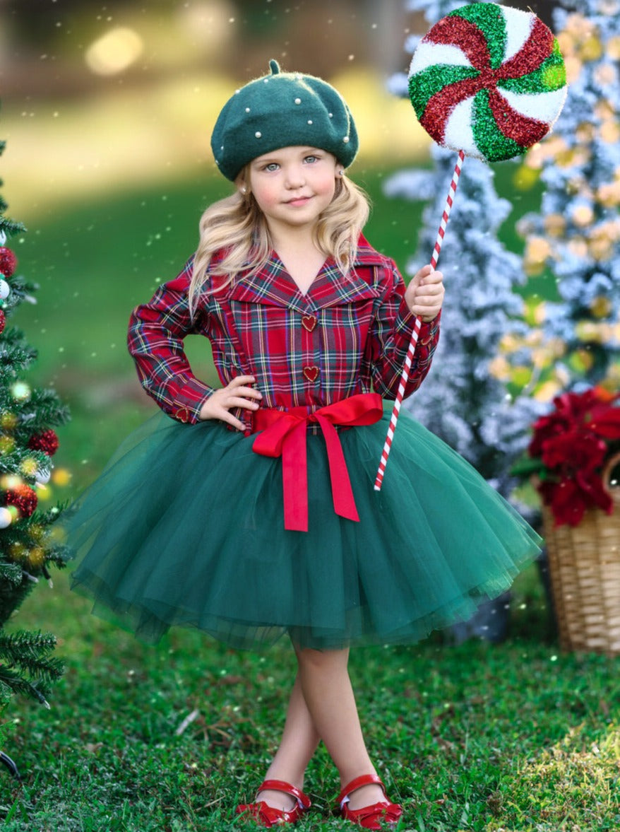 Cute Winter Dressy Outfits | Little Girls Plaid Blazer Tutu Dress Mia Belle Girls Cute Winter Dressy Outfits | Little Girls Plaid Blazer Tutu Dress Mia Belle Girls