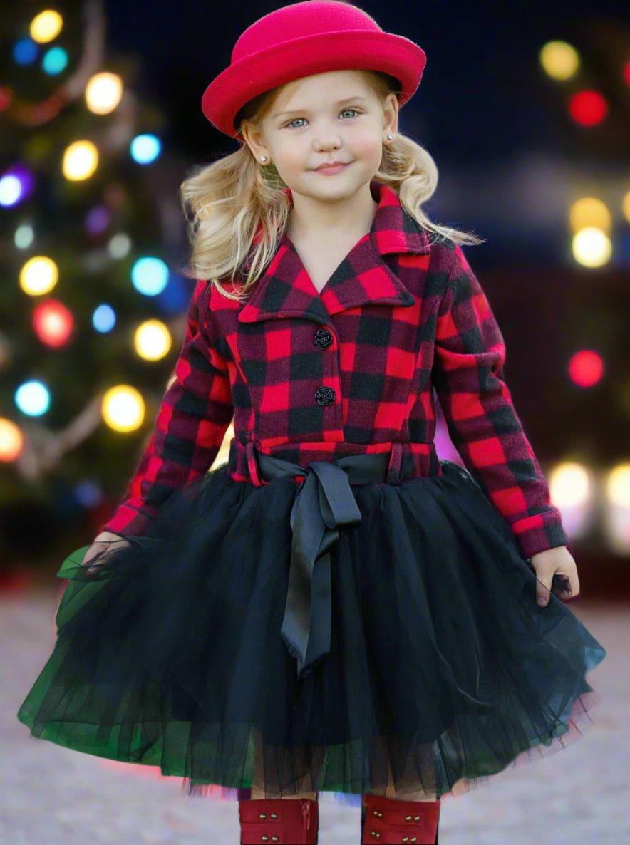 Pretty Plaid Blazer Tutu Dress – Mia Belle Girls
