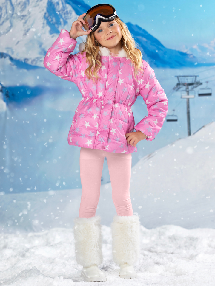 Pink Cozy Fleece-Lined Leggings