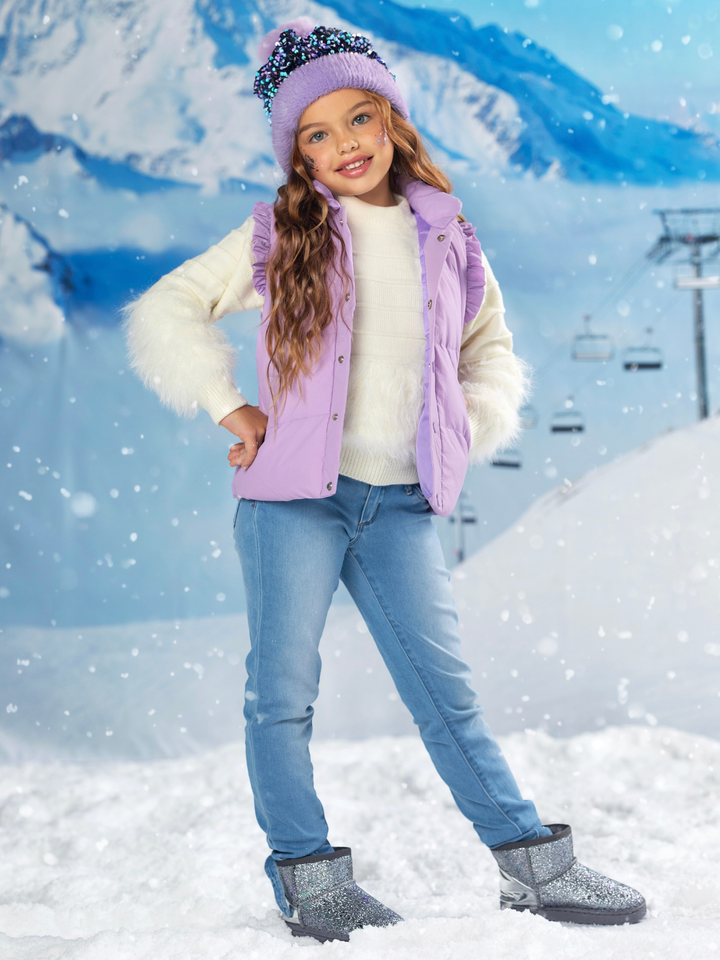 Snow Angel Luxe Fuzzy Knit Sweater