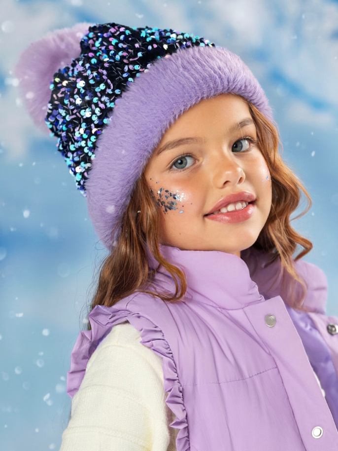 Twilight Twinkle Sequin Pom Beanie