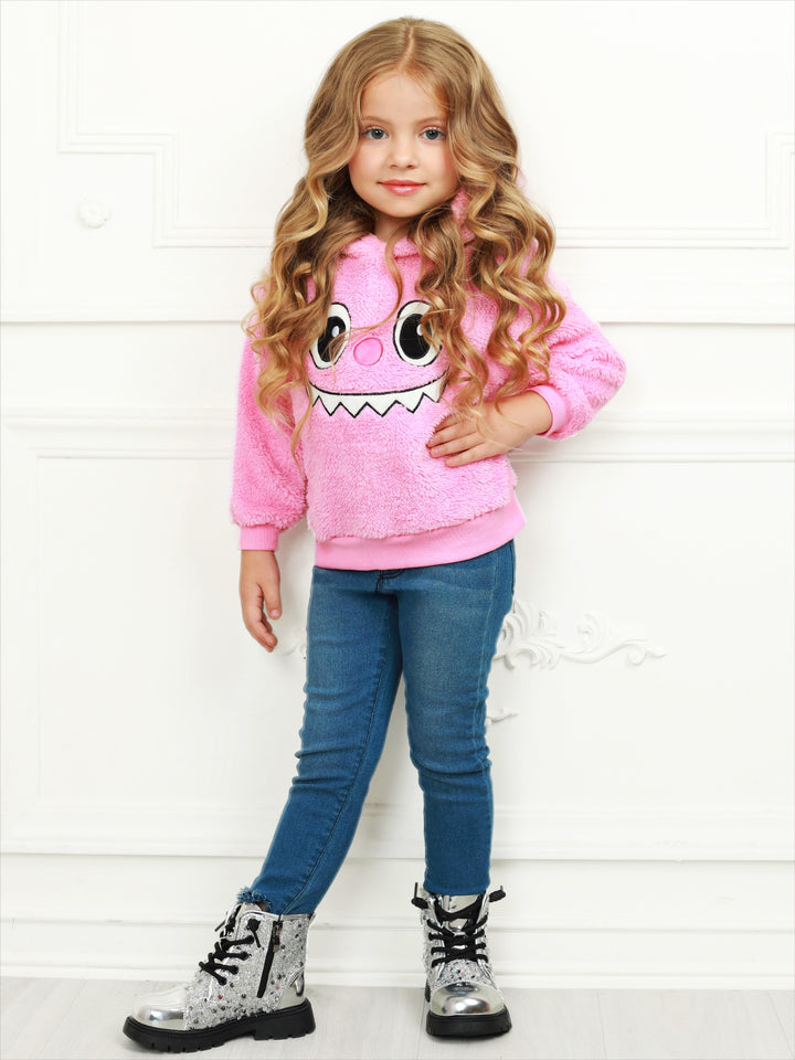 Pink Fluffy Lil Bubu Ears Hoodie