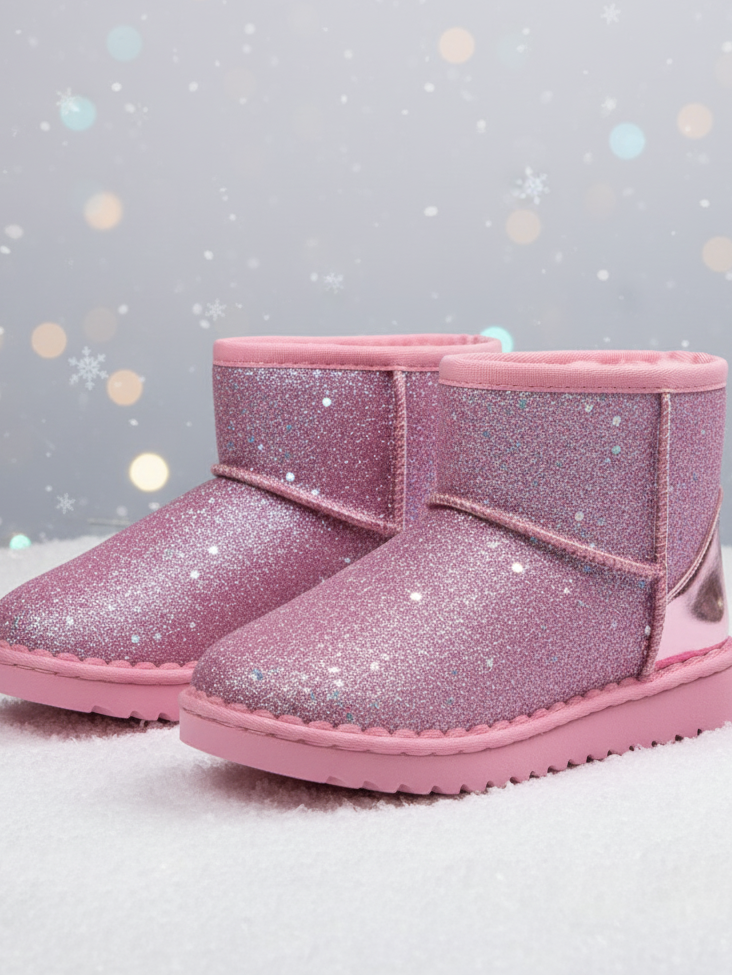 Pink Frost & Shine Glitter Boots