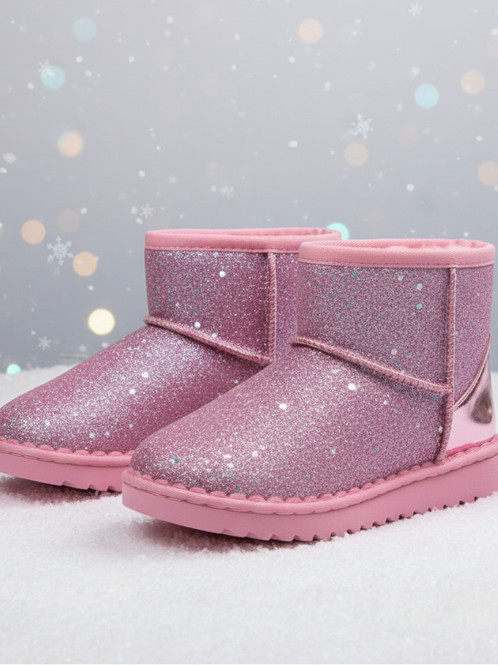 Pink Frost & Shine Glitter Boots