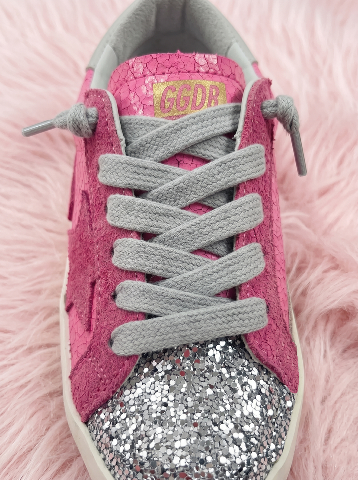 Walking With Sparkle Glitter Star Sneakers Mia Belle Girls