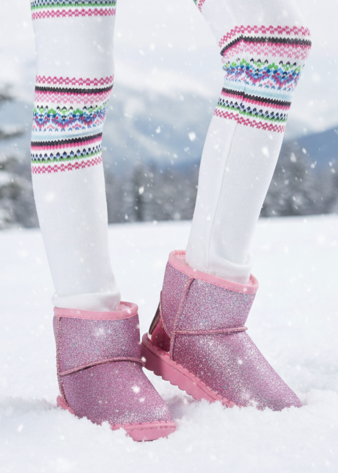 Pink Frost & Shine Glitter Boots