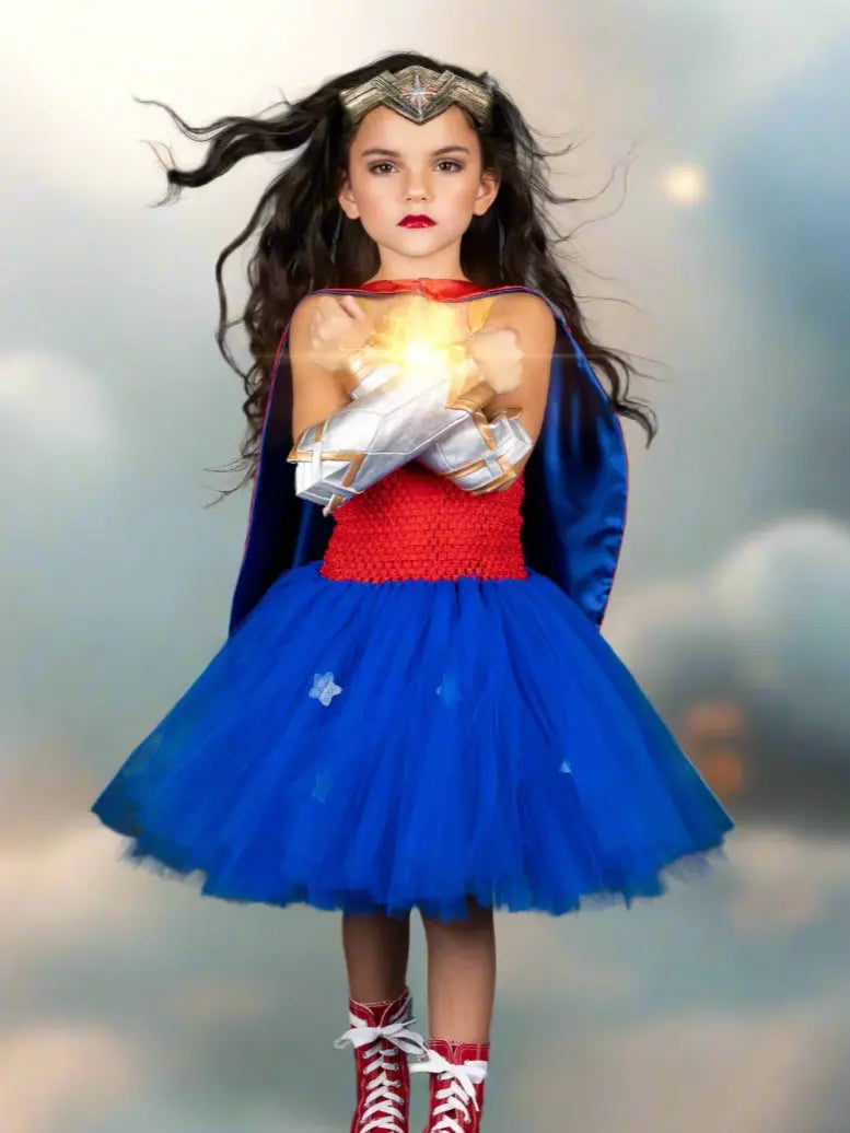 strapless open back dress Super-Duper Tutu with Cape & Mask