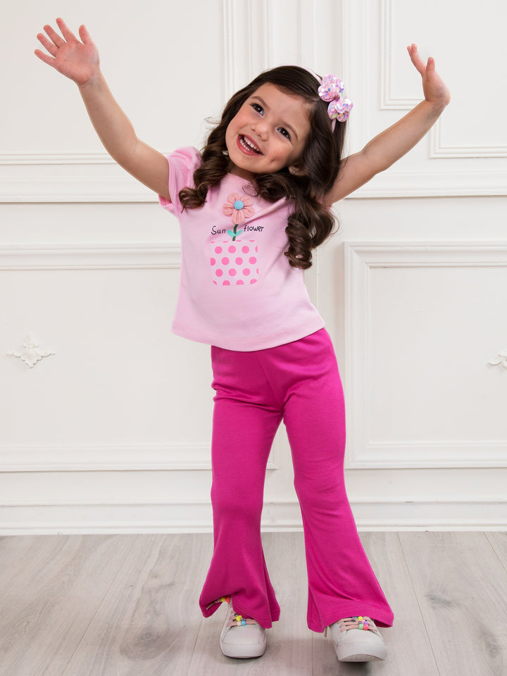 Floral Pop Luxe Cotton Embroidered Slim Fit Top