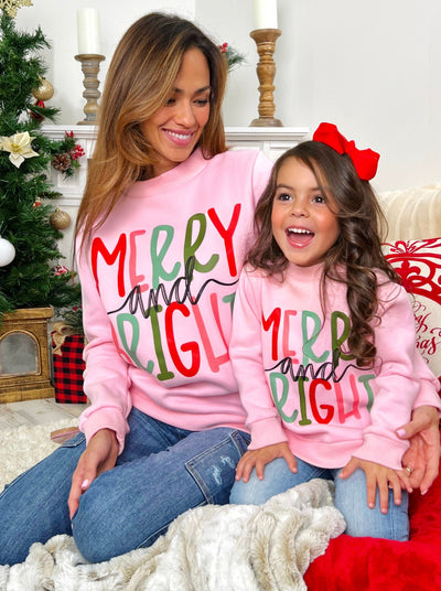 Mia Belle Mommy & Me Merry & Bright Pullover Sweater | Winter Sweaters