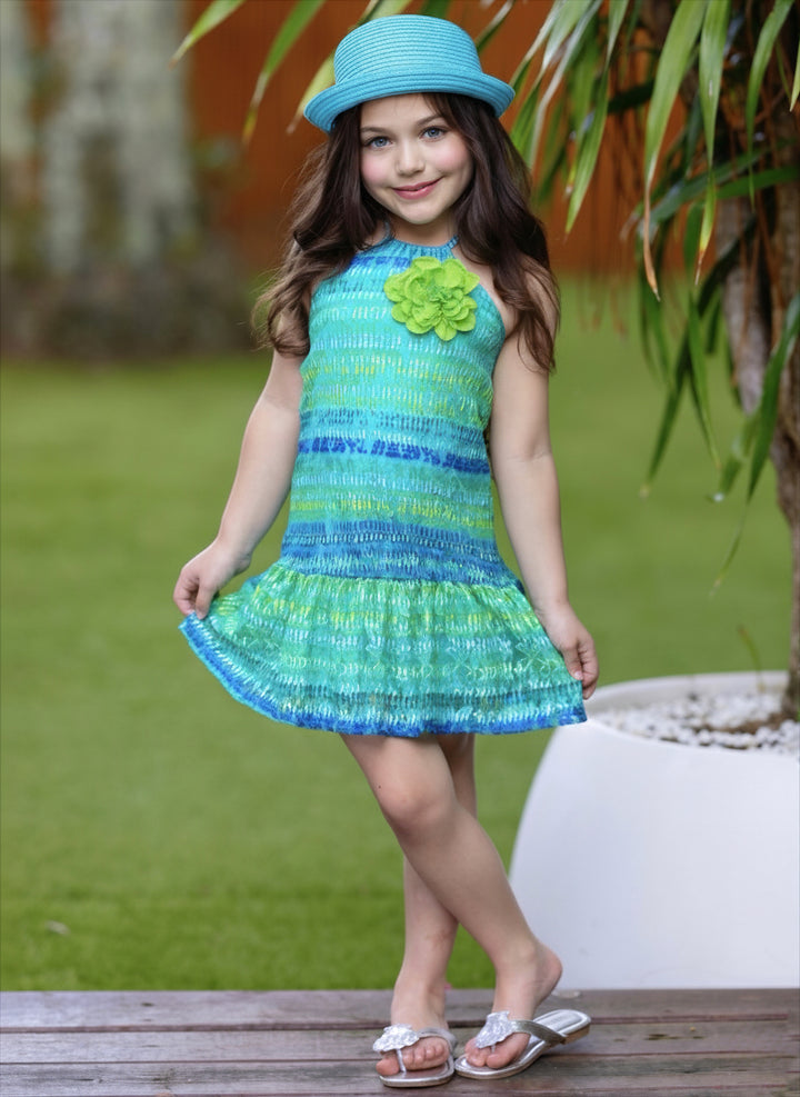 Ocean Breeze Crochet Casual Dress