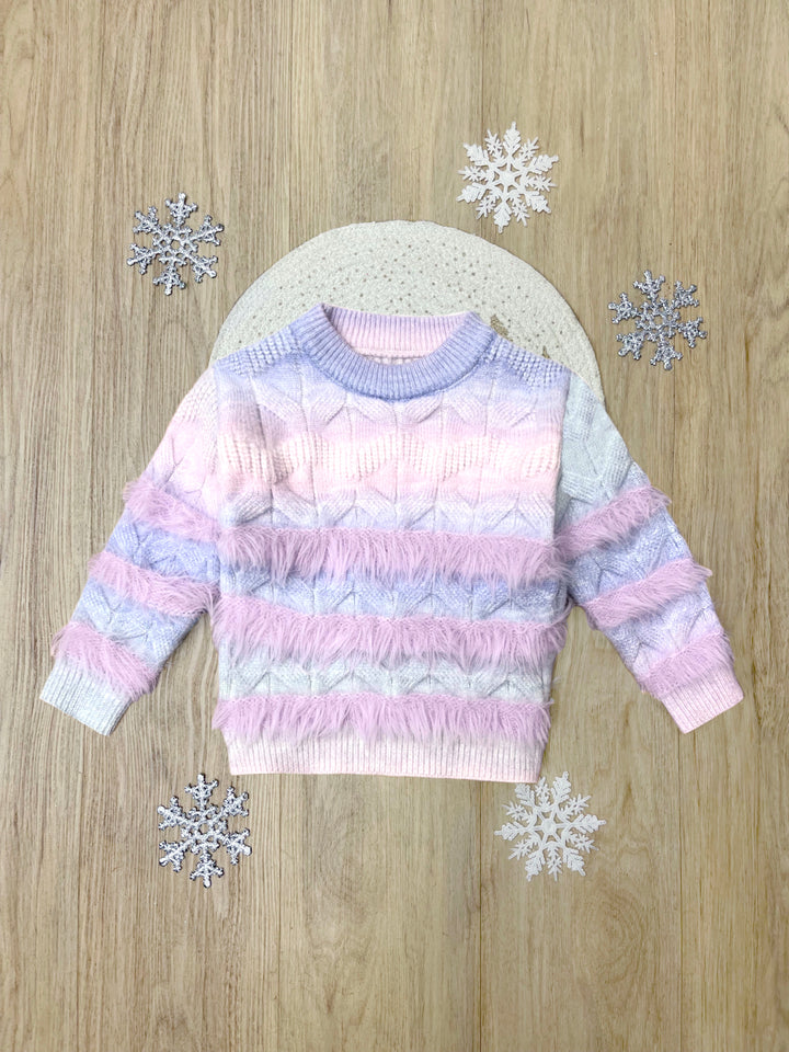 Frosted Whimsy Fuzzy Knit Sweater