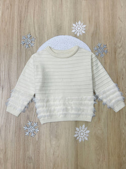Snow Angel Luxe Fuzzy Knit Sweater