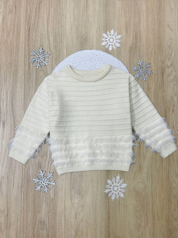 Snow Angel Luxe Fuzzy Knit Sweater