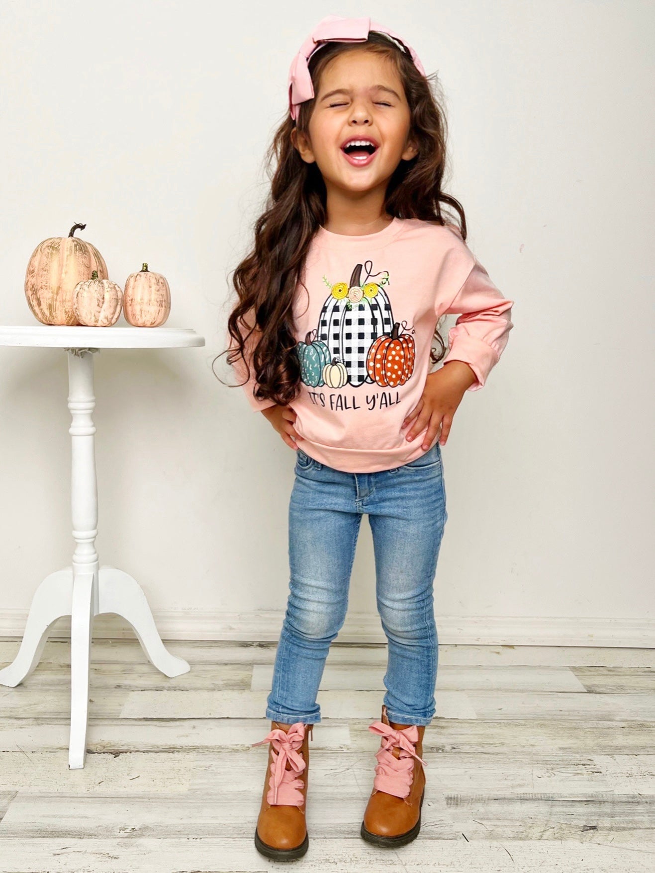 Toddlers Cute Fall Tops | It's Fall Y'all Pumpkin Patch Pullover Top ...