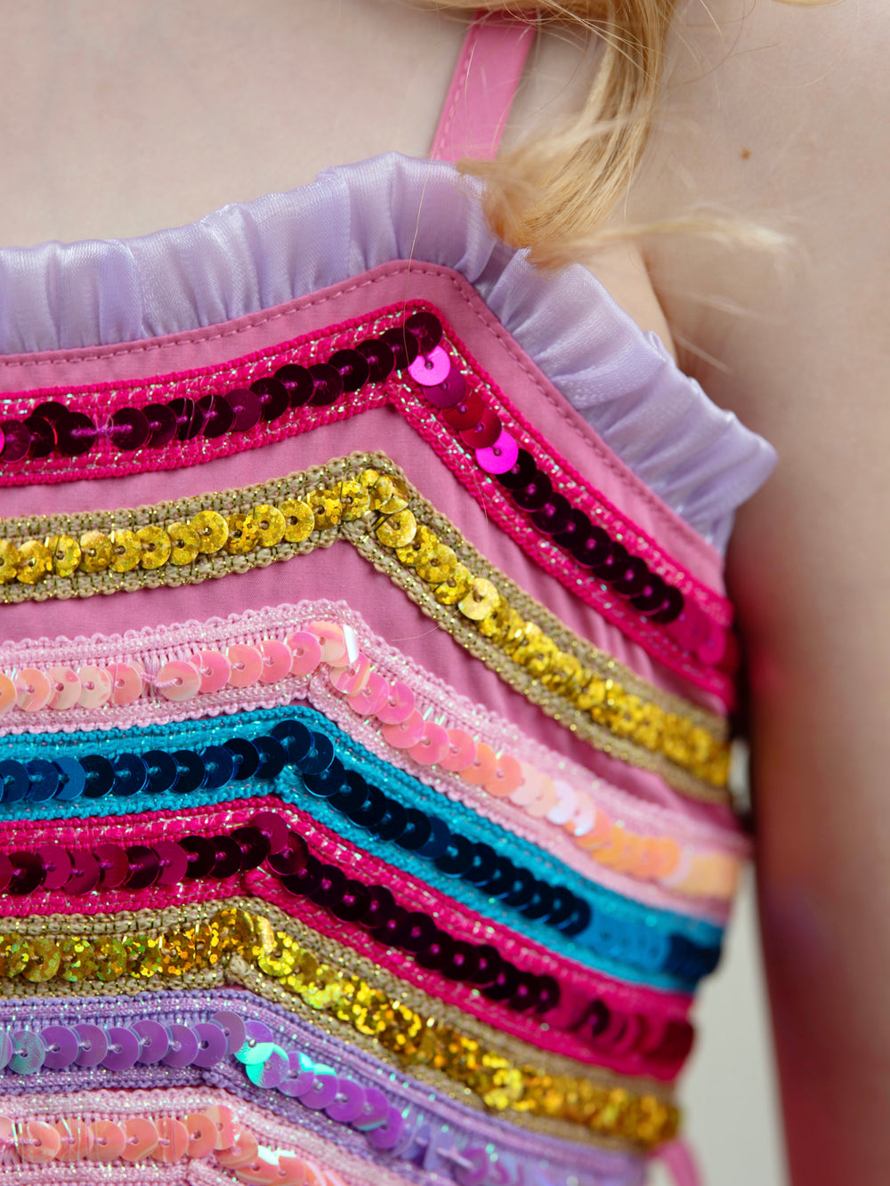 Candy Sparkle Tiered Bow Dress Mia Belle Girls