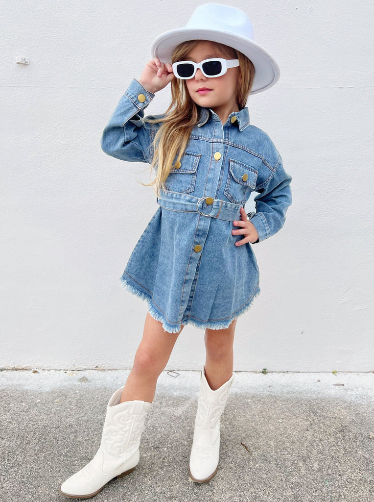 FISH ＆ KIDS 〈COWBOY DRESS〉　2-3y Lil Cowgirl Peek a Boo Tie Back Dress ( 2T, 3T, 4T, 5, 6, 7, 8, 10