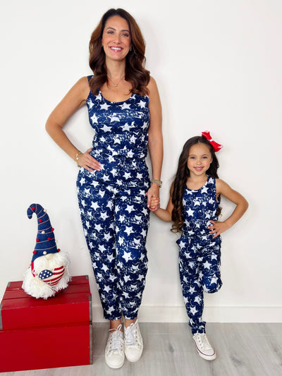 Mommy And Me Star Jumpsuit | Mia Belle Girls 4th Of July Outfit