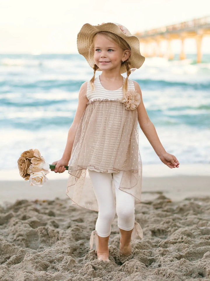 Seaside Sunset Bow Legging Set Mia Belle Girls