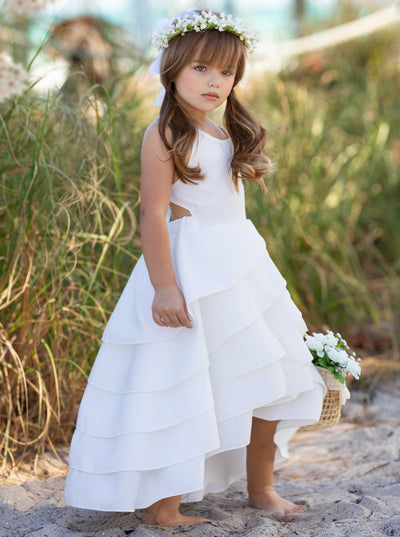 Little Girls Cute Spring Dresses | Toddler Tiered Hi-Lo Petal Dress