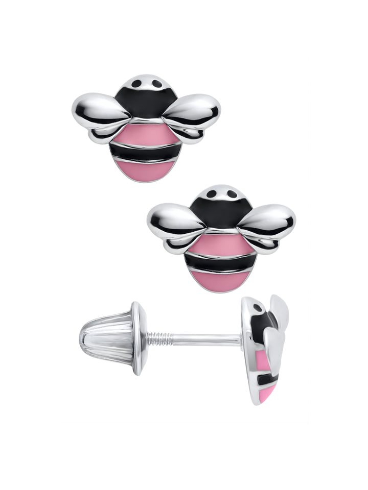 Sterling Silver Bumble Bee Earrings